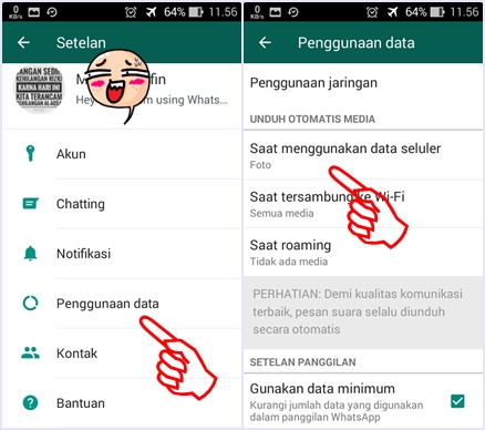 Cara Hemat Kuota Internet di Aplikasi WhatsApp Android