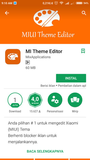 Tutorial Pasang Tema Pihak Ketiga mtz di Xiaomi