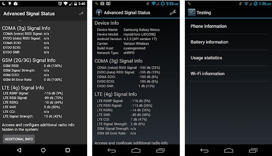 Menggunakan Aplikasi Advance Signal Status