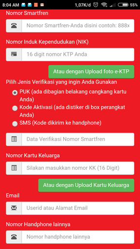 registrasi kartu smartfren