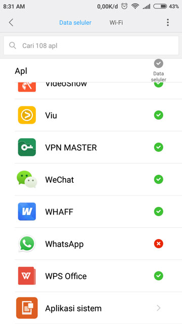 Cara Menonaktifkan WhatsApp Sementara di Xiaomi