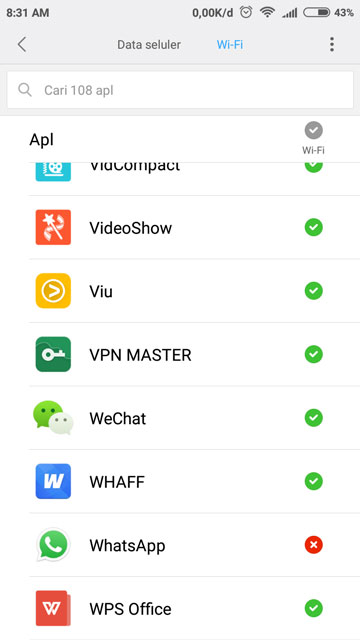 Cara Menonaktifkan WhatsApp Sementara di Xiaomi